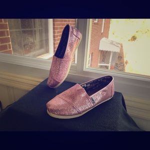 Toms Youth Glitter Slip-on